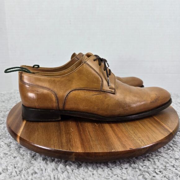 Bruno Magli Mens 8M British Tan Brown Plain Toe Office Derby Oxford Dress Shoe main image 13